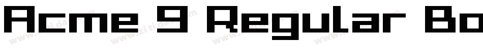 Acme 9 Regular Bold字体转换